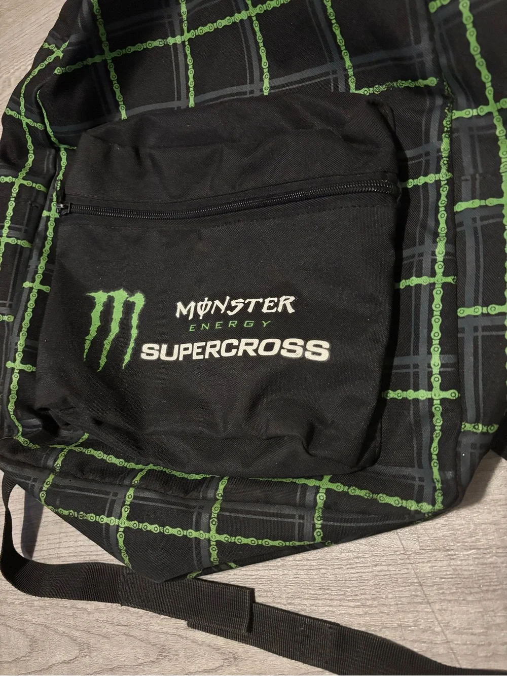 Monster Energy Black Promo Backpack Laptop Padded Pockets Zippers Large Logo